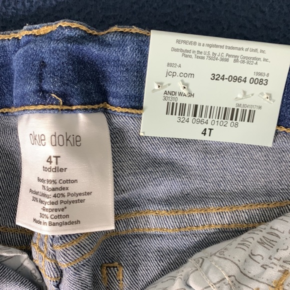 okie dokie 4T Toddler Girls Jeans - Picture 4 of 5